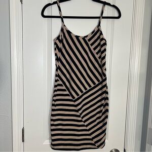Striped Black and Tan Dress